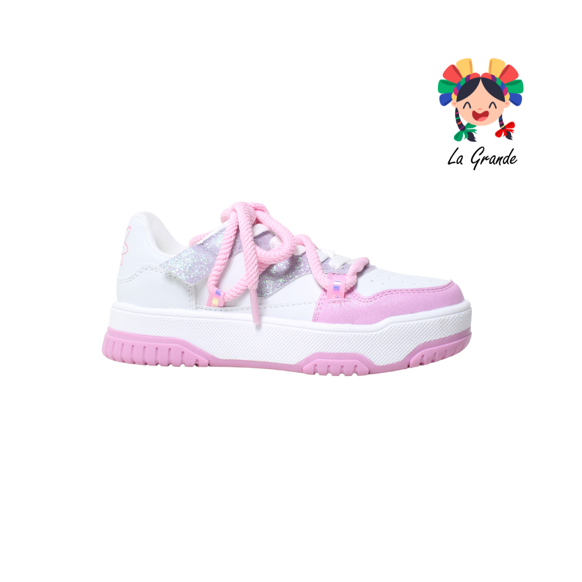 2700 FRIDAYS Bco Rosa Lila Sintético Tenis Casual para Dama