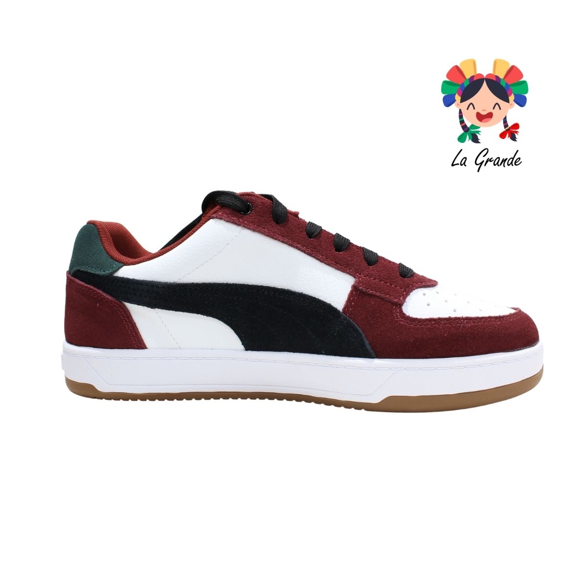 401-PUMA Year Sport Blanco Rojo Verde Tenis casual de caballero