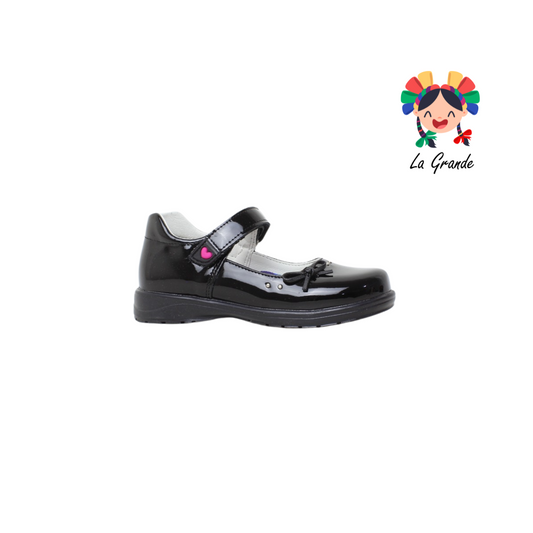 2781 DOMINIQ Negro Charol Zapato escolar Infantil Para Niña