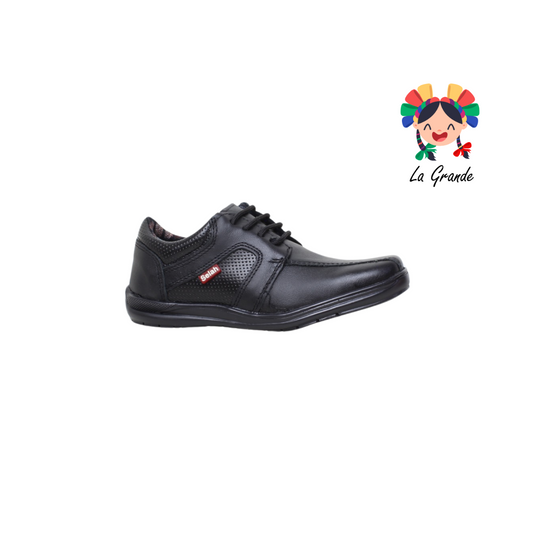 282 SELAH negro zapato escolar de agujetas infantil niño