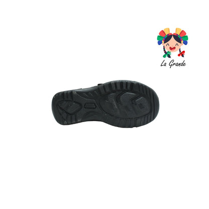 29140 YUYIN negro zapato choclo escolar con doble velcro niño y joven