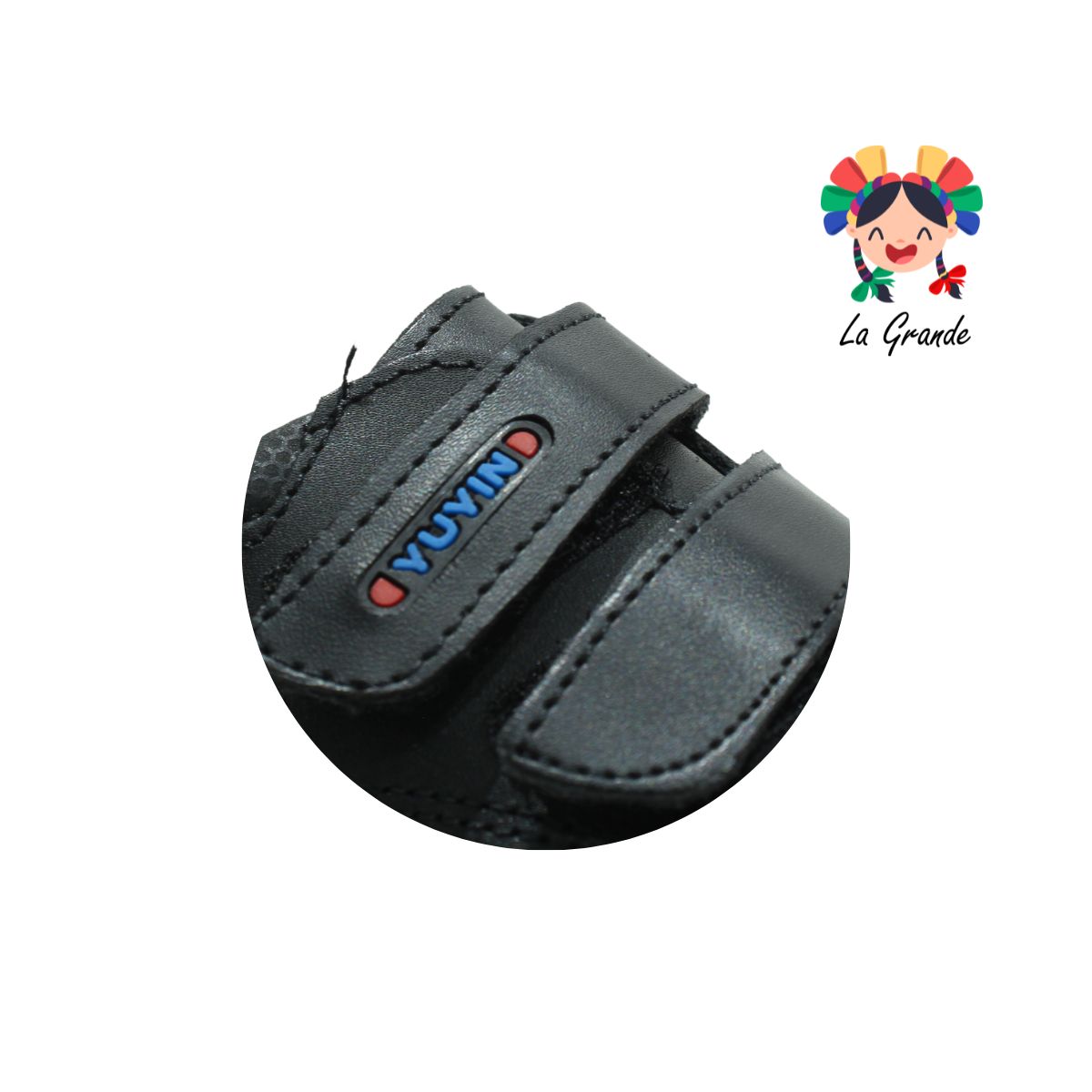 29140 YUYIN negro zapato choclo escolar con doble velcro niño y joven