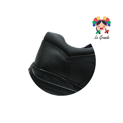 29140 YUYIN negro zapato choclo escolar con doble velcro niño y joven