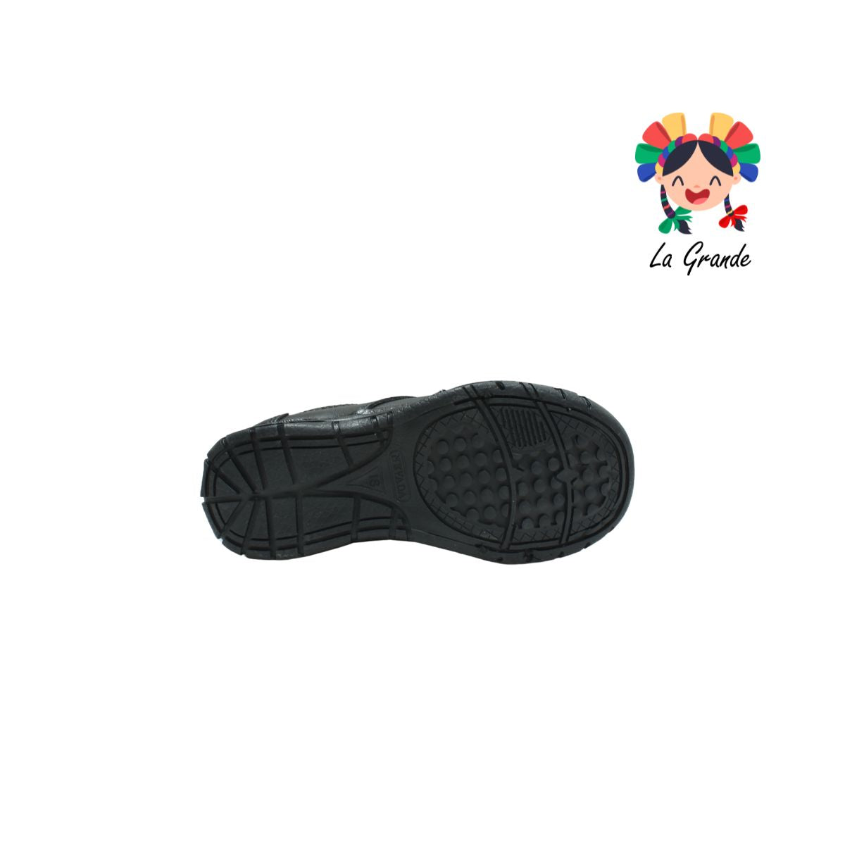 29150 YUYIN Negro Piel Zapato Escolar de contactel doble para Niño