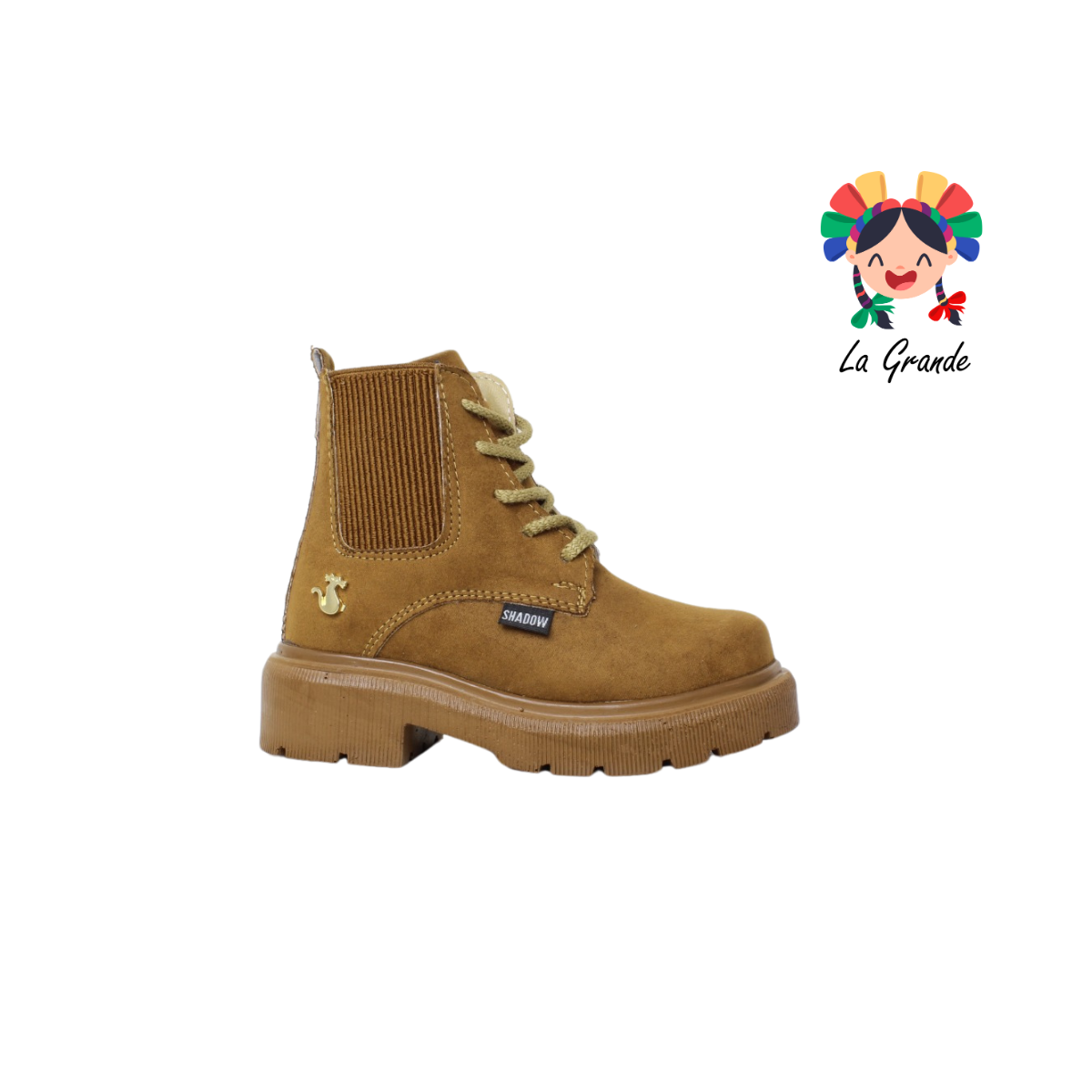 3000 SHADOW Camel Nobuck Bota Casual para Niña y Dama