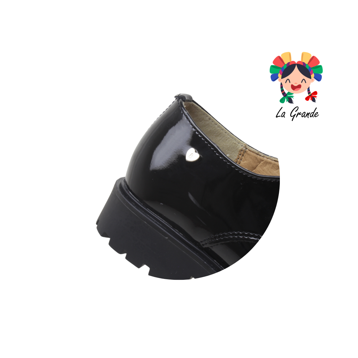 3018 BAMBINO Negro Zapato Escolar para jovencita