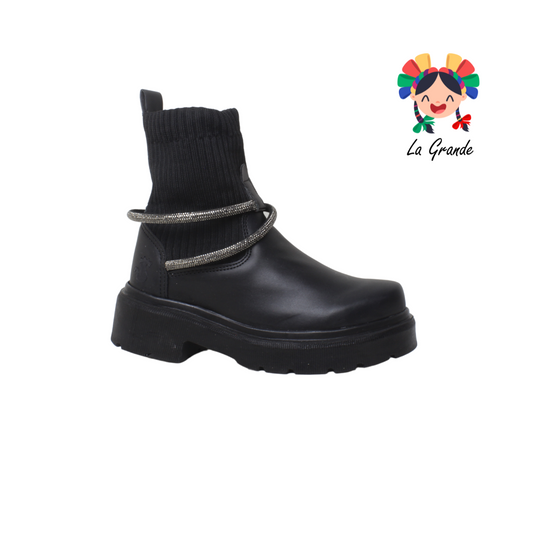 3089 SHADOW Negro Sint Bota Casual para Dama