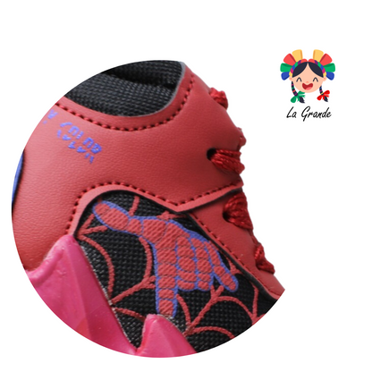 3090 PLAY COLORS Rojo Negro Sint Tenis Casual para Niño