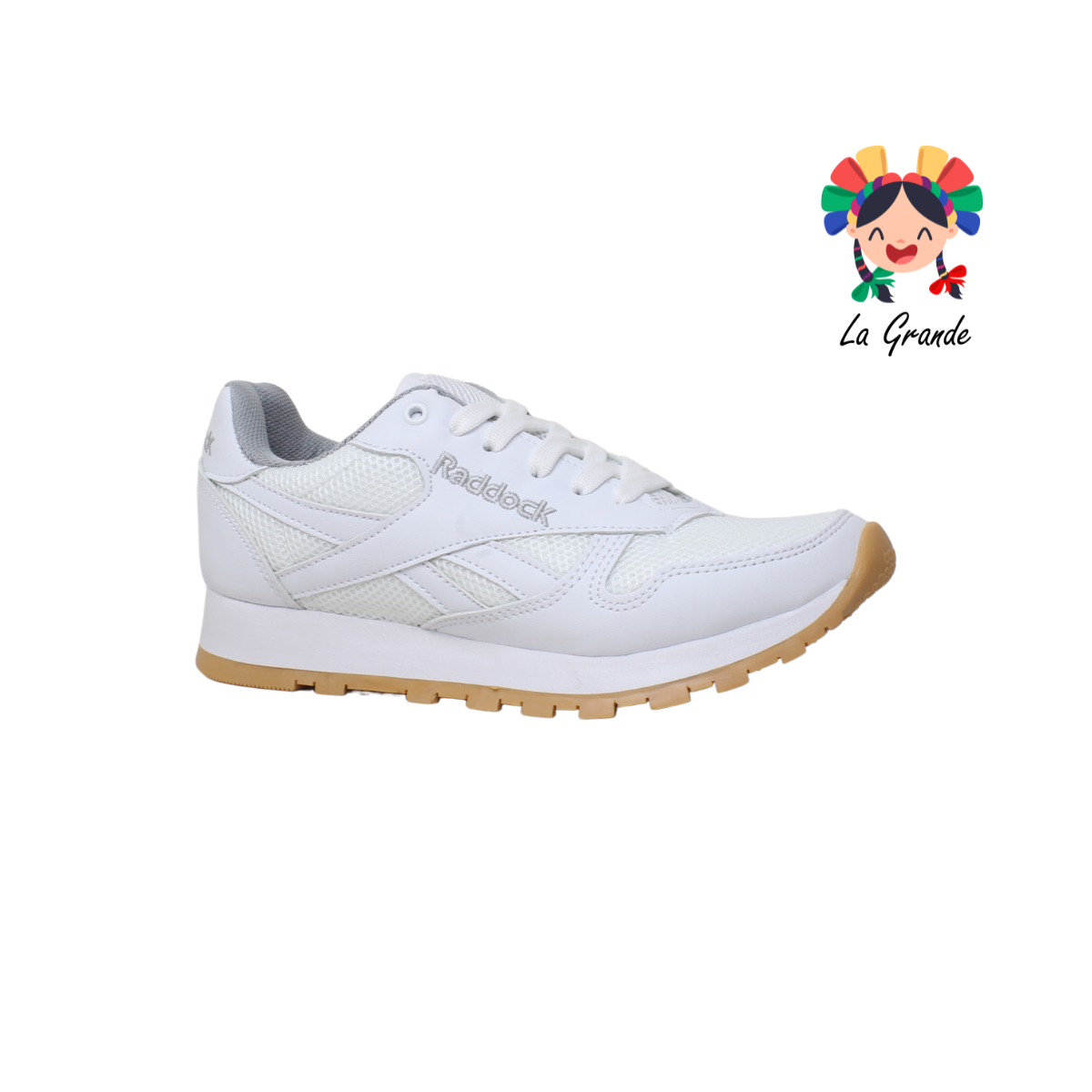 3108 RADDOCK Blanco Blanco Tenis Choclo Unisex para Dama y Joven