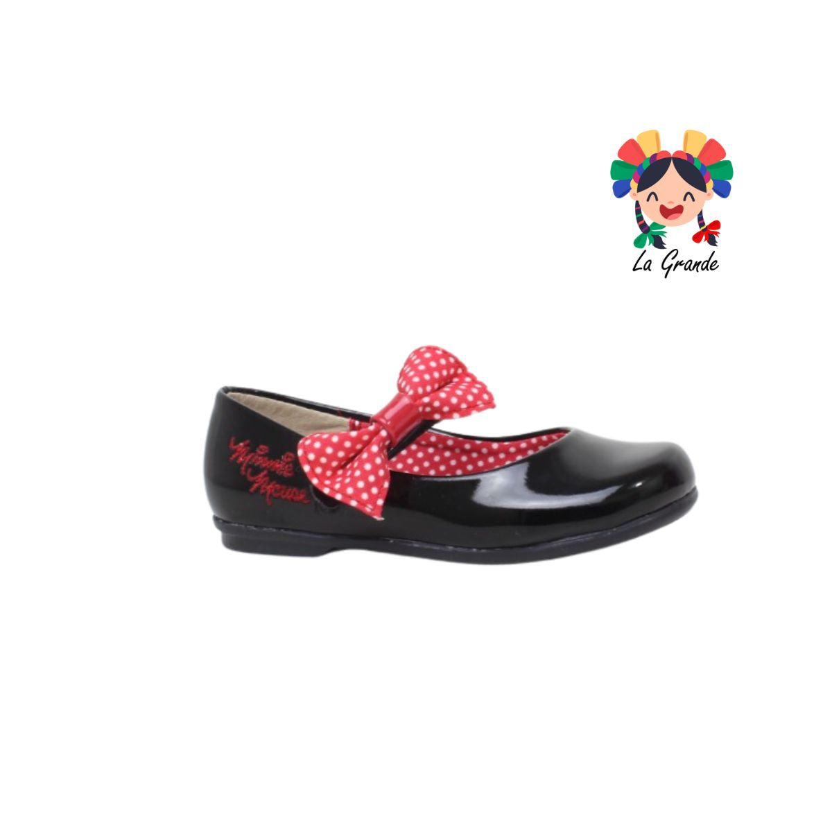 31206 TROPICANA negro charol Minnie Balerina con moño para Niña