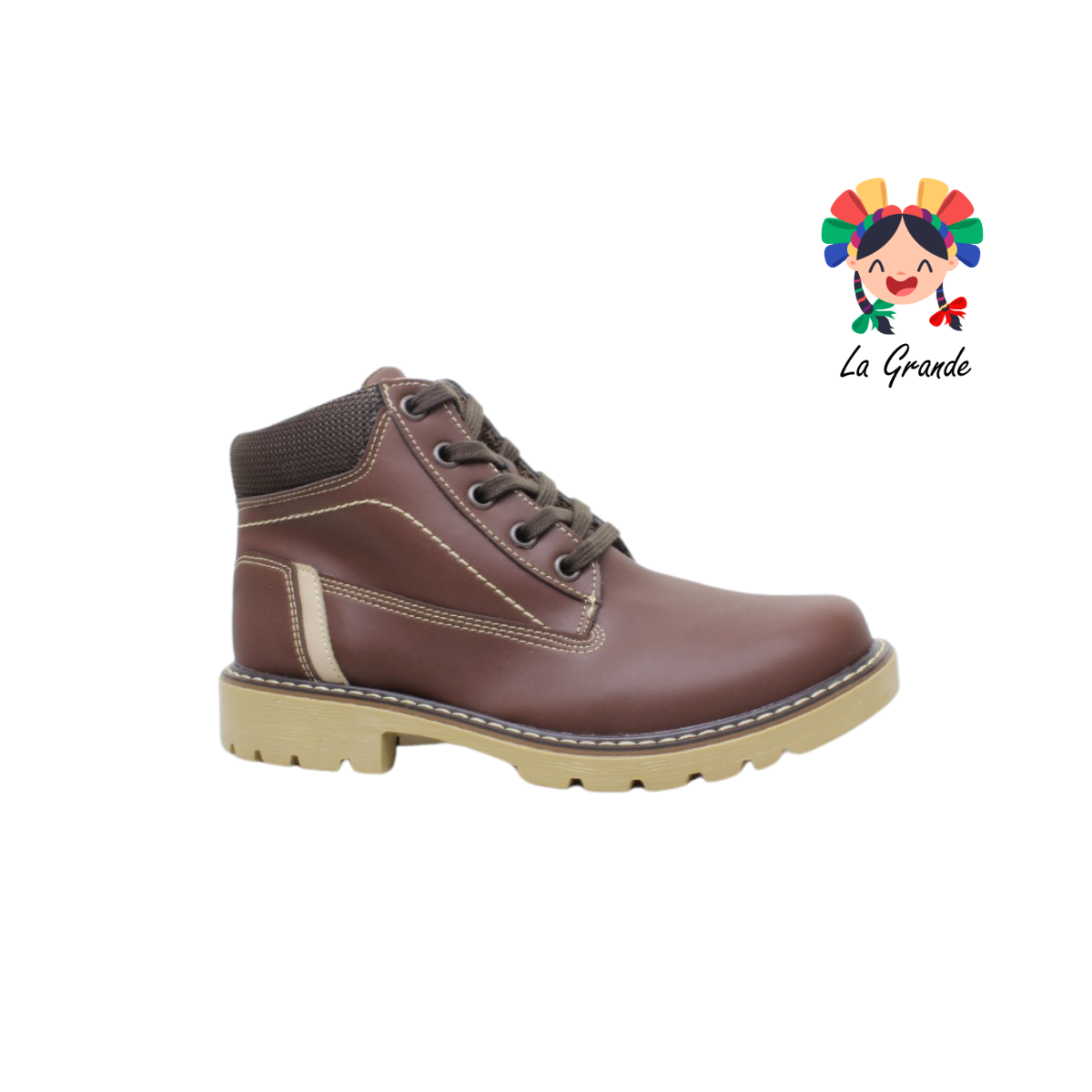 3155 ROKINO Café Piel bota Casual para Joven