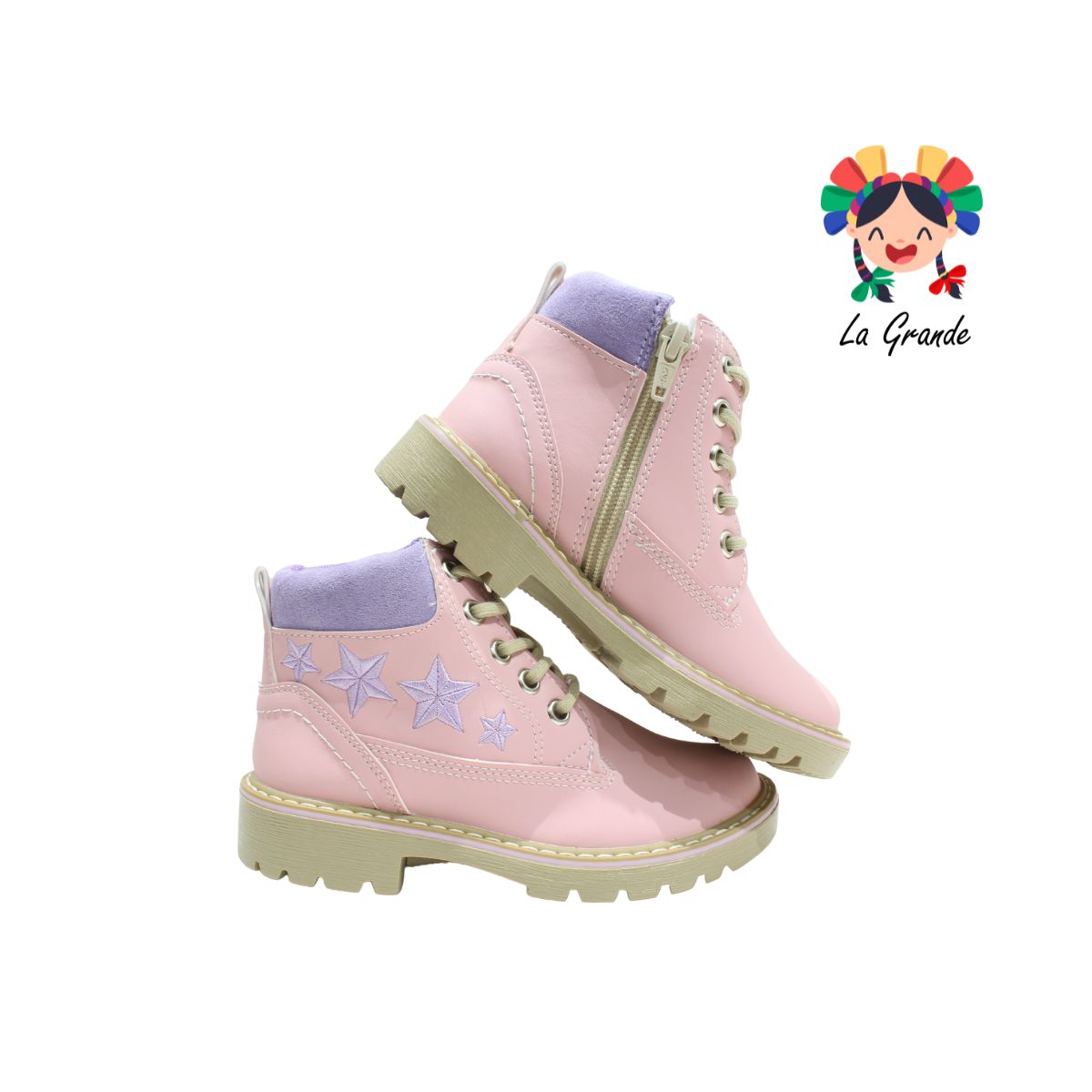 3156 ROKINO Rosa Lila Bota para Niña