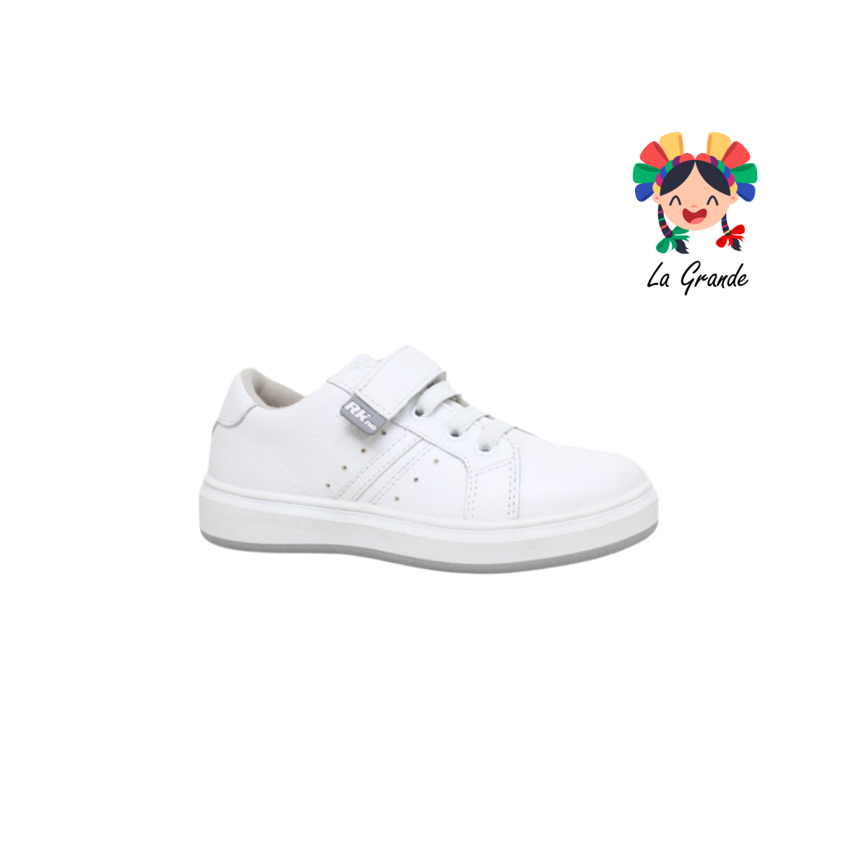 3241 ROKINO Blanco Sint Tenis Escolares Tipo Choclo Dama y Joven