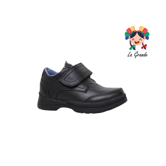 3262 ROKINO negro zapato de velcro escolar infantil y joven