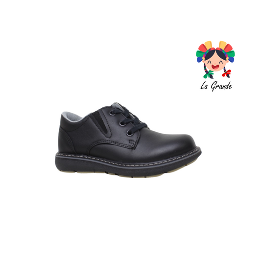 3287 ROKINO negro Zapato escolar infantil niño y joven