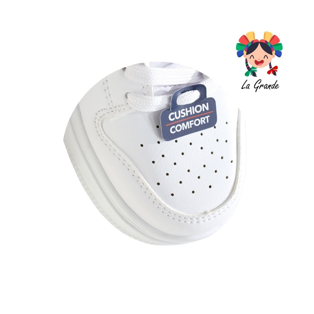 33194-KS Blanco Tenis de plataforma casual para dama