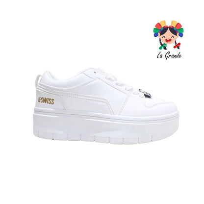 33194-KS Blanco Tenis de plataforma casual para dama