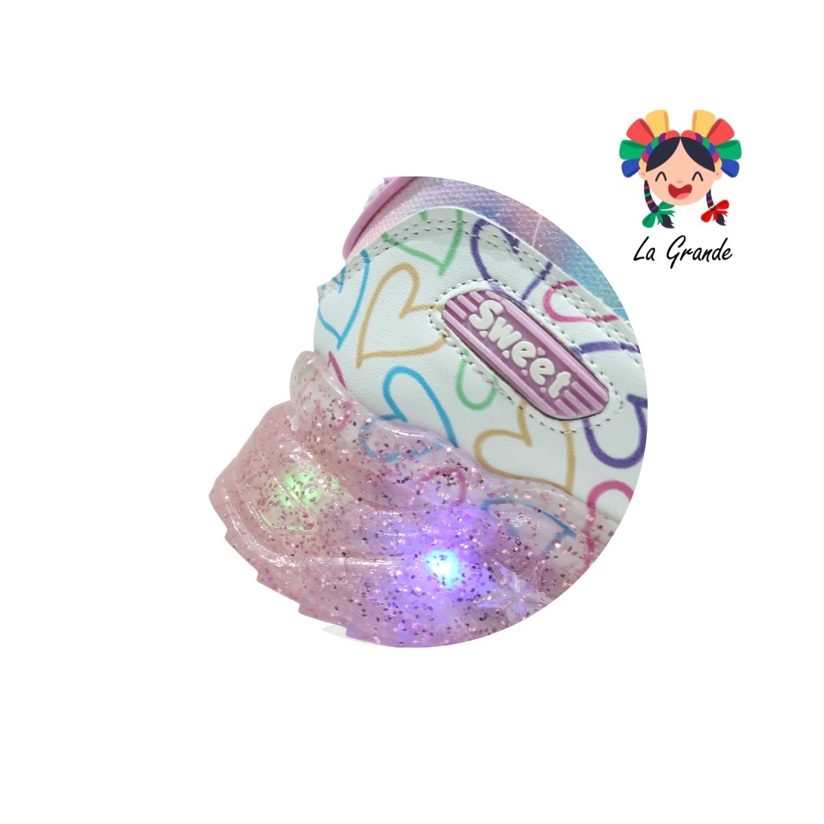 331 SWEET Multicolor Sint Tenis Casual Choclo con Luces Led para Niña