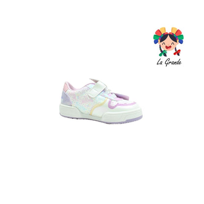 332509 TROPICANA Blanco Lila Tenis Contactel con Unicornio para Niña