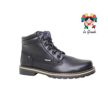 3443 ROKINO Negro Piel Bota para Caballero