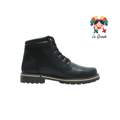 3443 ROKINO Negro Piel Bota para Caballero