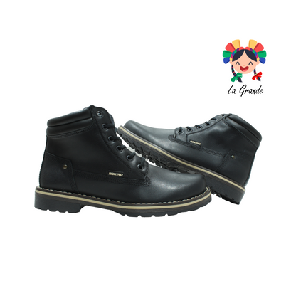 3443 ROKINO Negro Piel Bota para Caballero