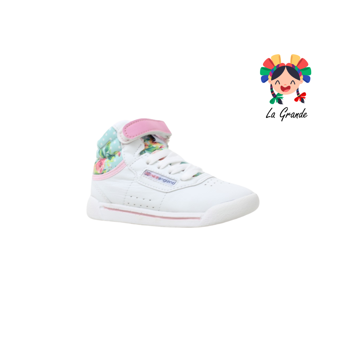 3520 SAETTA PREMIERE Blanco Menta Rosa Tenis infantil para niña