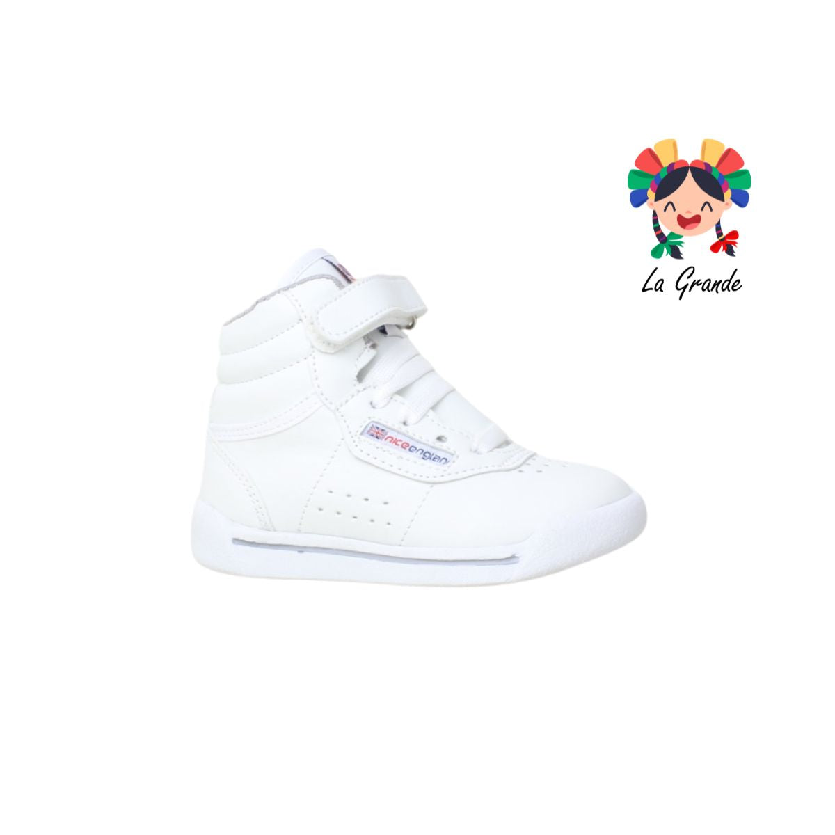 3520 SAETTA PREMIERE Blanco tenis Escolar tipo bota  para Niña y Niño