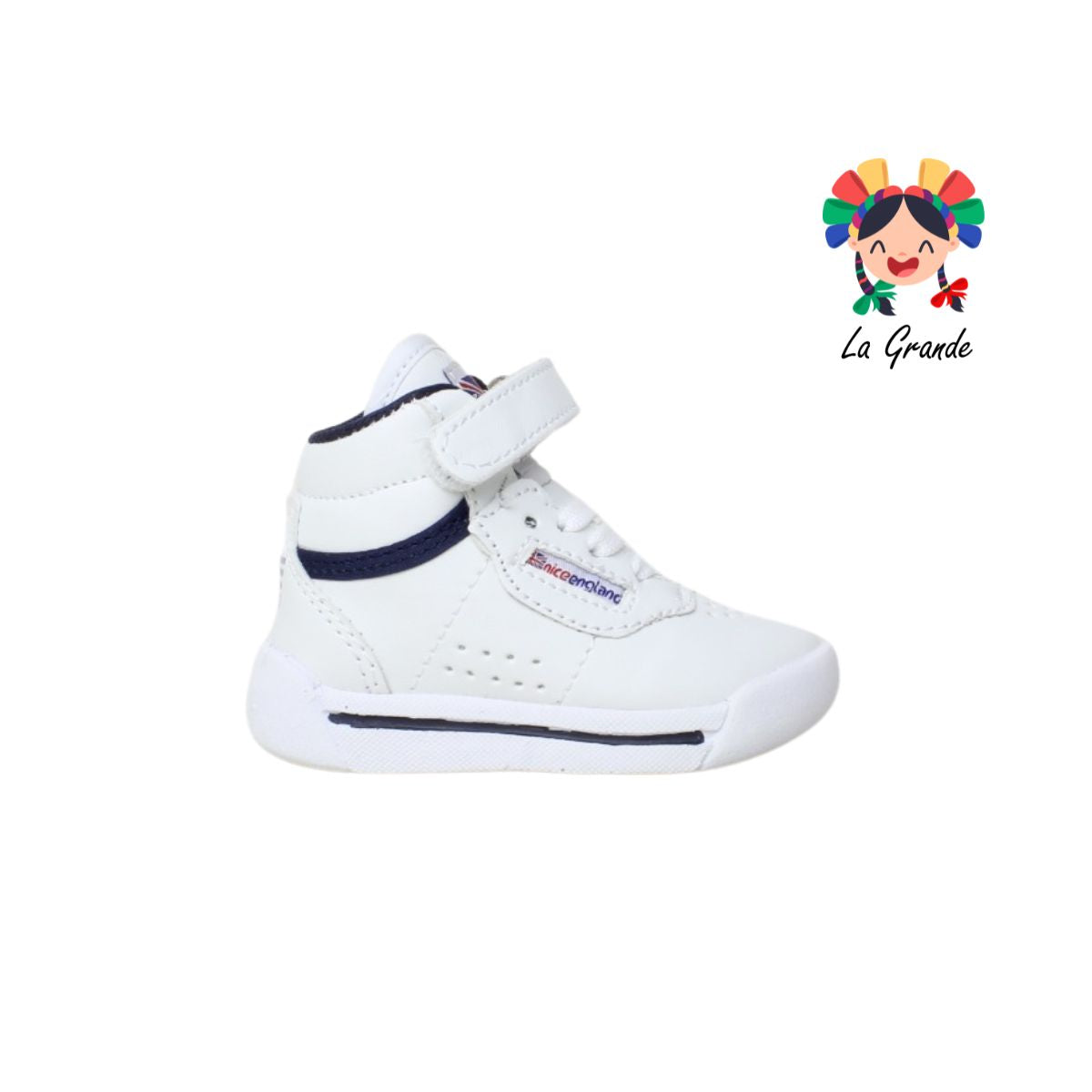 3520 SAETTA PREMIERE Blanco Marino Sint tenis Casual tipo bota para Niña y Niño