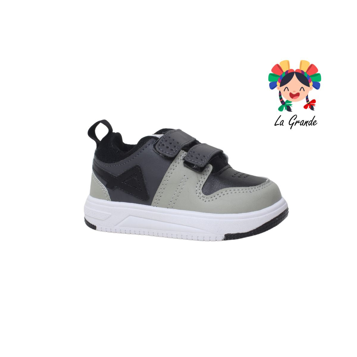 380 PICHUS Gris Negro Tenis tipo choclo infantil para niño