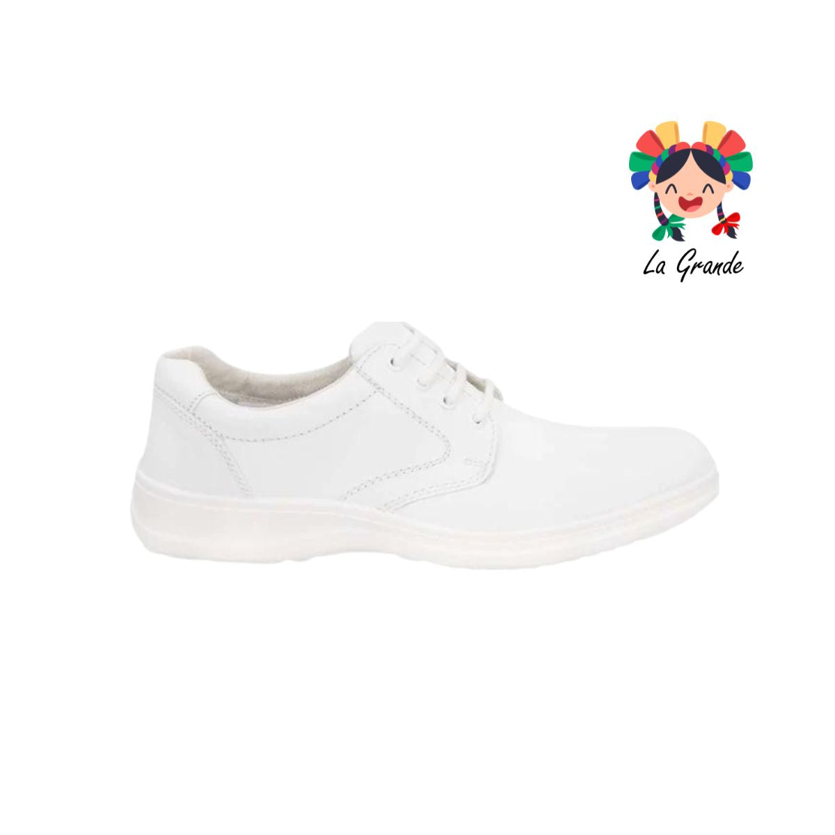 4321 FLEXI Blanco zapato clínico para caballero de piel