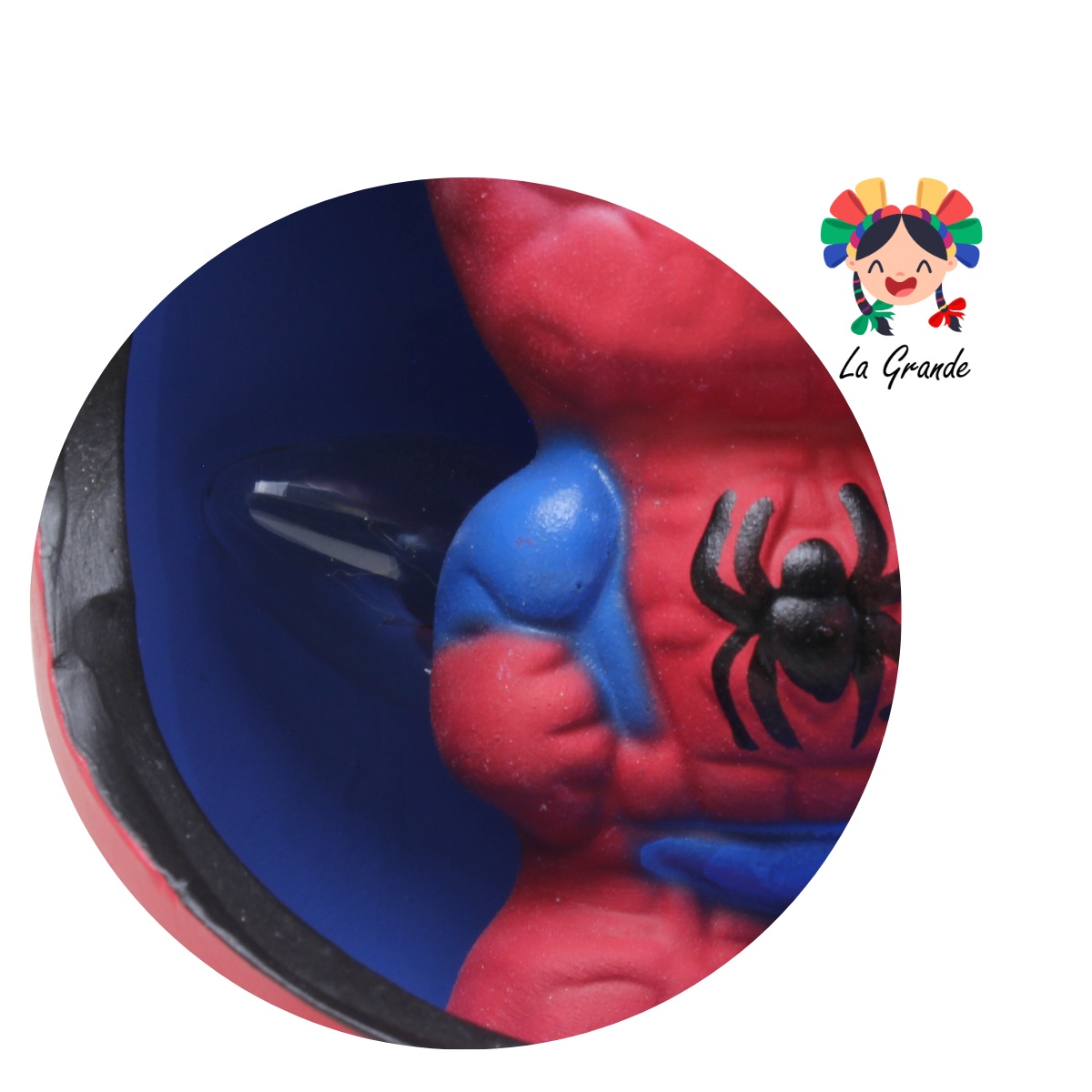 Spiderman Lámpara Artesanal Rojo