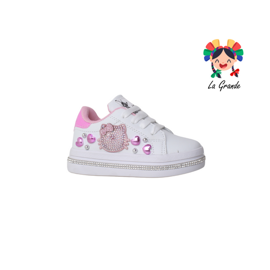 4000 SVIN Blanco Rosa Sint Tenis Choclo Casual para Niña