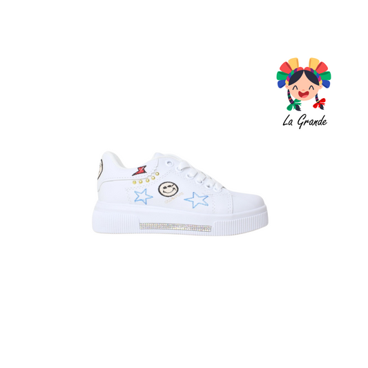 402 FRIDAYS Blanco Detalles negros - Tenis infantiles para niña