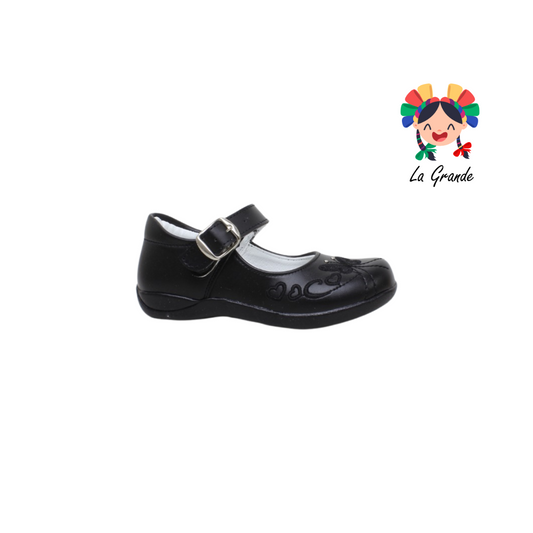 405 LADY FLORES Negro Zapato Niña Infantil y dama