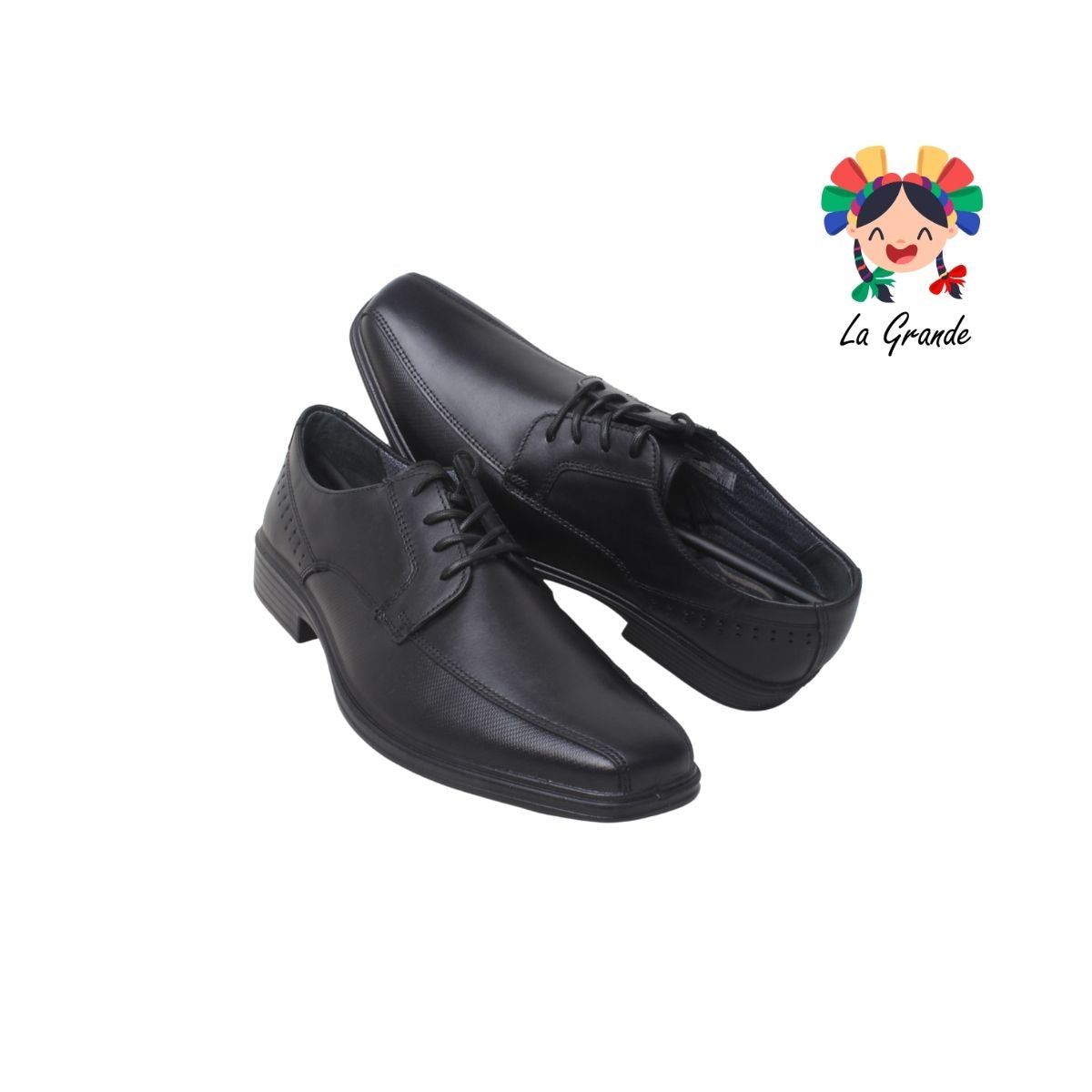 402 DERBY FLEXI Negro Piel Zapato Casual para Caballero