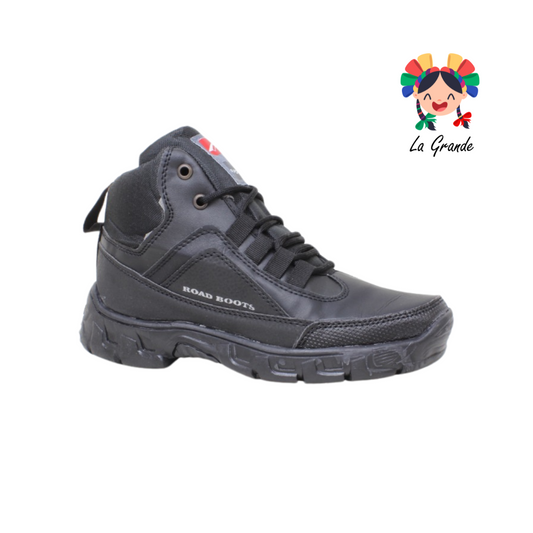 410 RIPONDS Negro Negro bota para Joven y Dama