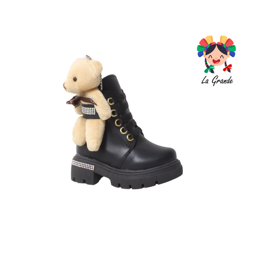 4010 GABRIELA Negro Cabra Bota Casual de Oso Beige para Bebé