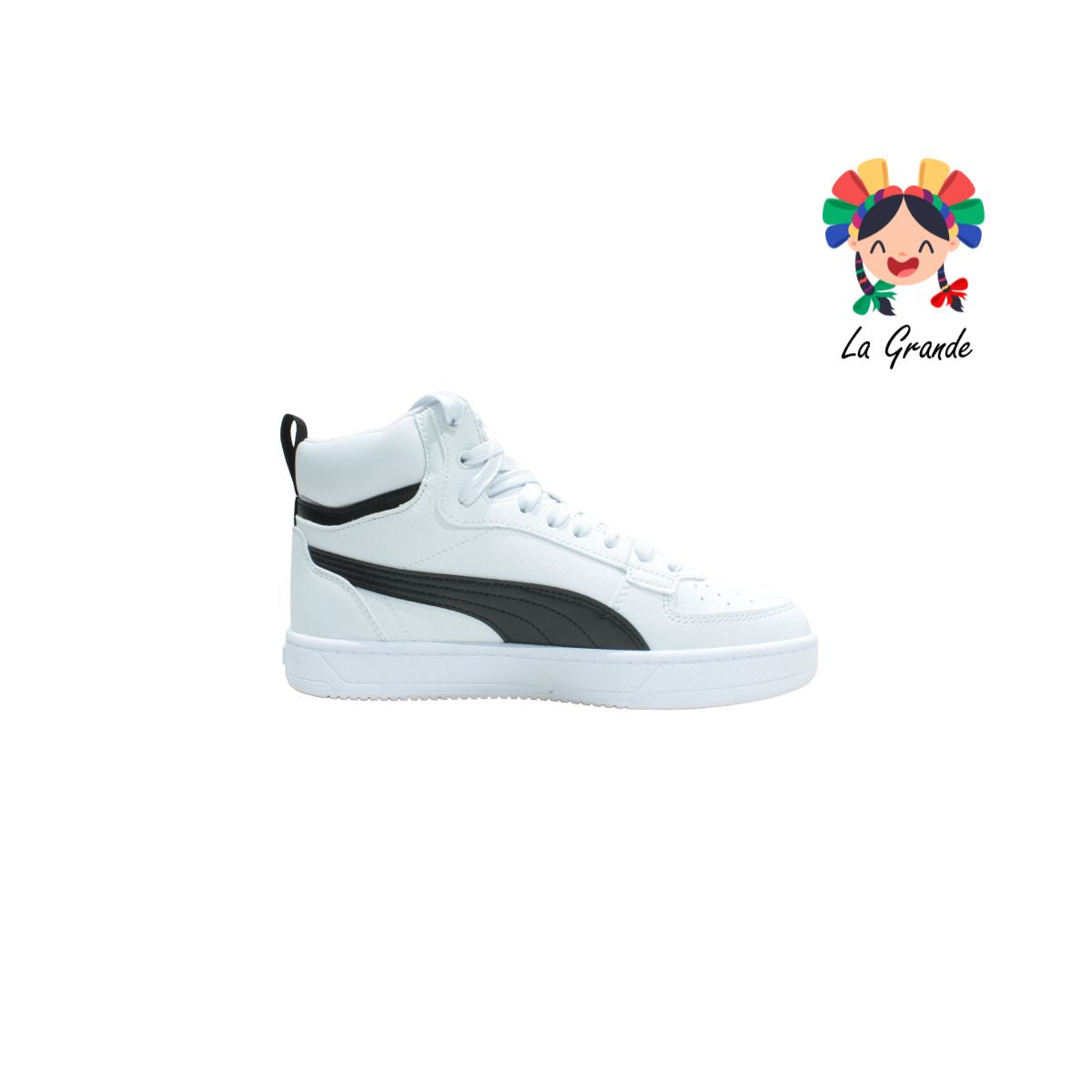 4201 PUMA Blanco Negro Sint Tenis Bota Importado Original para Dama y Joven