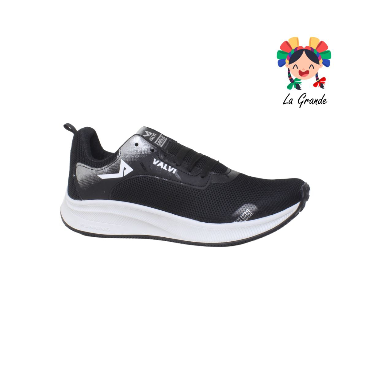 4217 VALVI Negro Blanco Sint Tenis Deportivo para Caballero