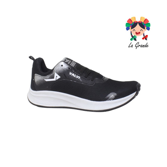 4217 VALVI Negro Blanco Tenis Deportivo para caballero