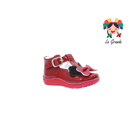 422 WIZZYZ Rojo charol zapato para niña bebé moño