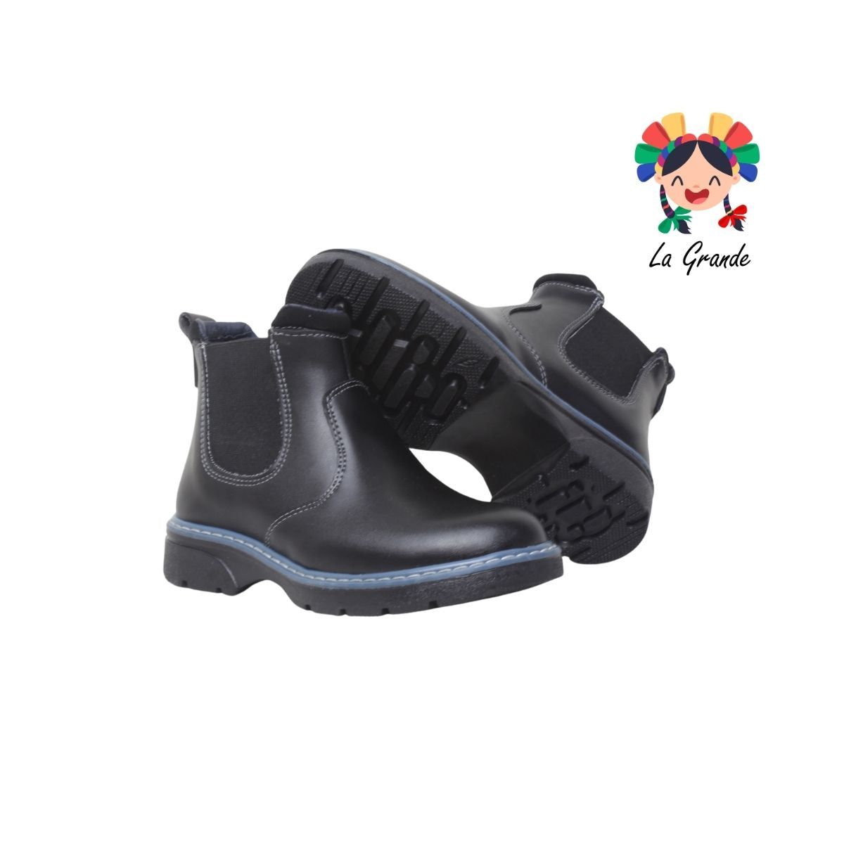 74230 YUYIN Negro Bota Casual Escolar para Niño