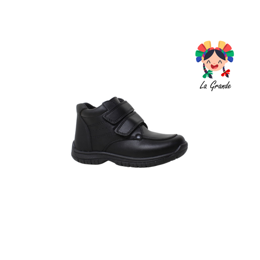 423-1 TOBI negro zapato tipo bota doble velcro escolar infantil niño