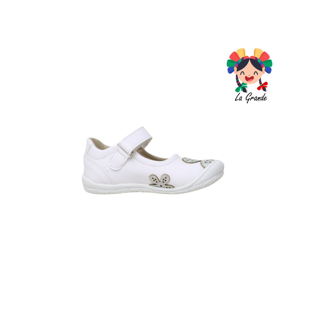 4261 NICK & WICK blanco Zapato casual para niña con velcro