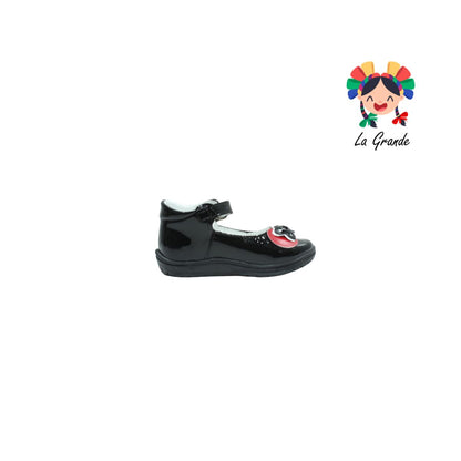 442 WIZZYZ negro rojo charol Zapato tipo Micky Mouse para niña con correa