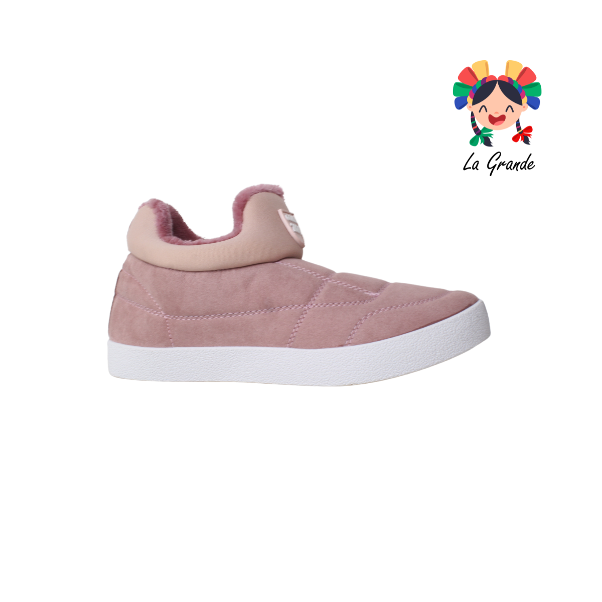 450 GONRI Rosa Peluche Textil Bota Confort para Dama