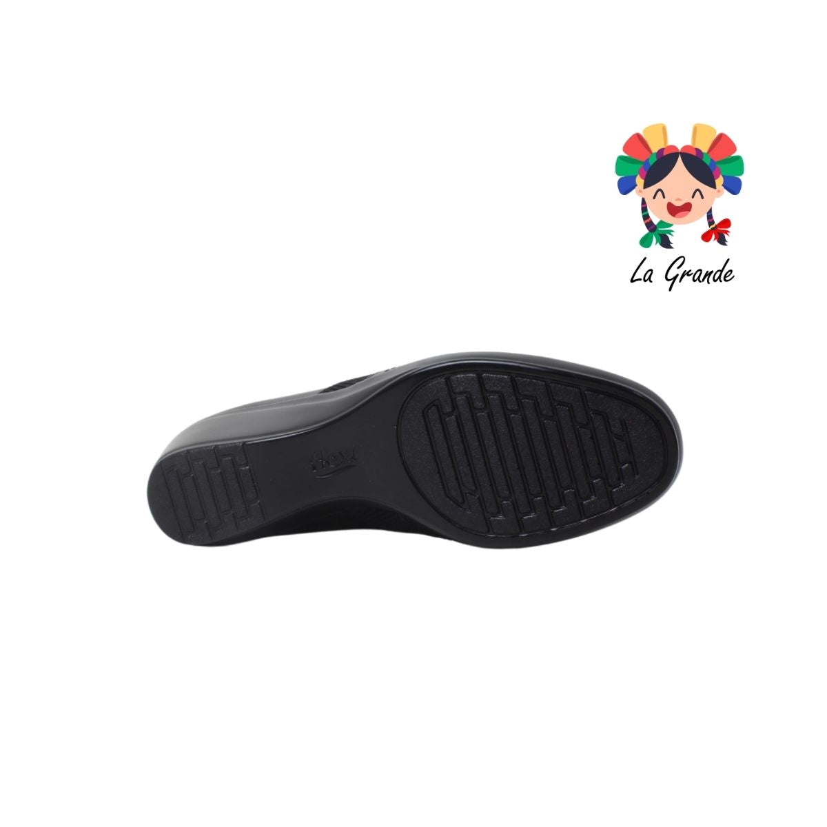 45211-FLEXI Negro zapato mocasín de piel para dama