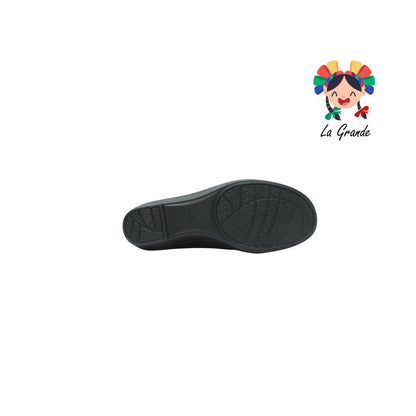 45608-FLEXI negro zapato mocasín para Dama Con Plantilla Comfort Pad