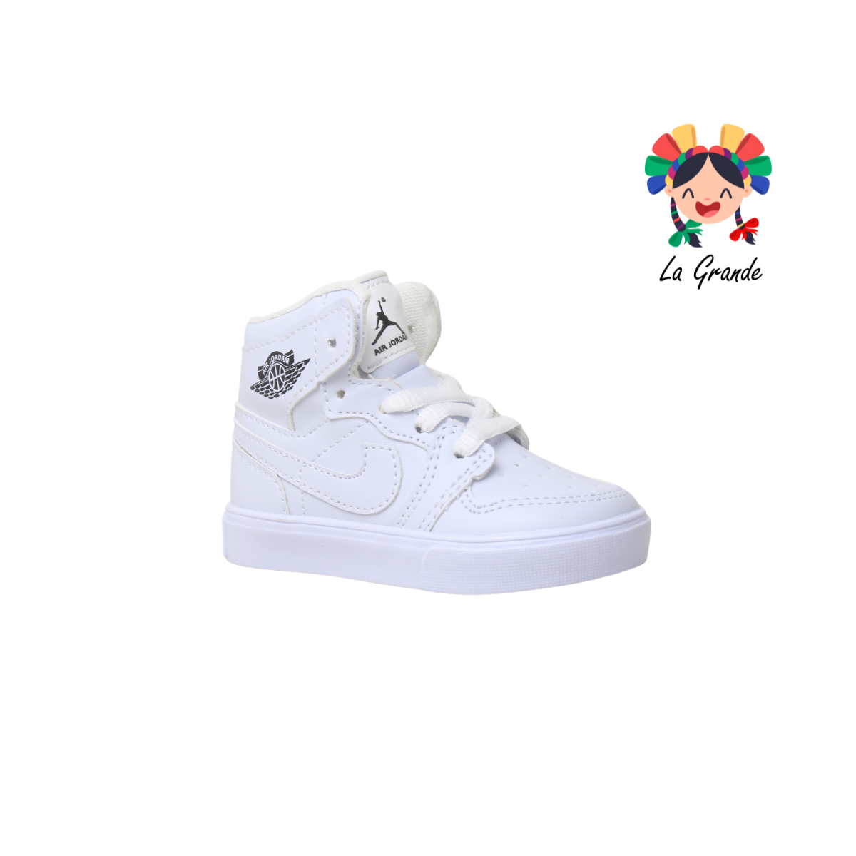 500 MIKE Blanco Blanco Tenis Bota para Unisex Infantil